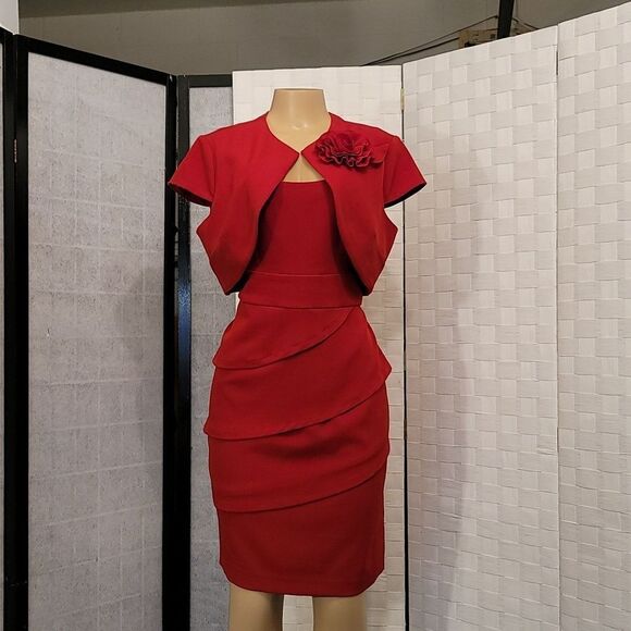 S.L.FASHIONS SLEEVELESS INVIBLE ZIPPER DOWN BACK DRESS - Picture 7 of 16